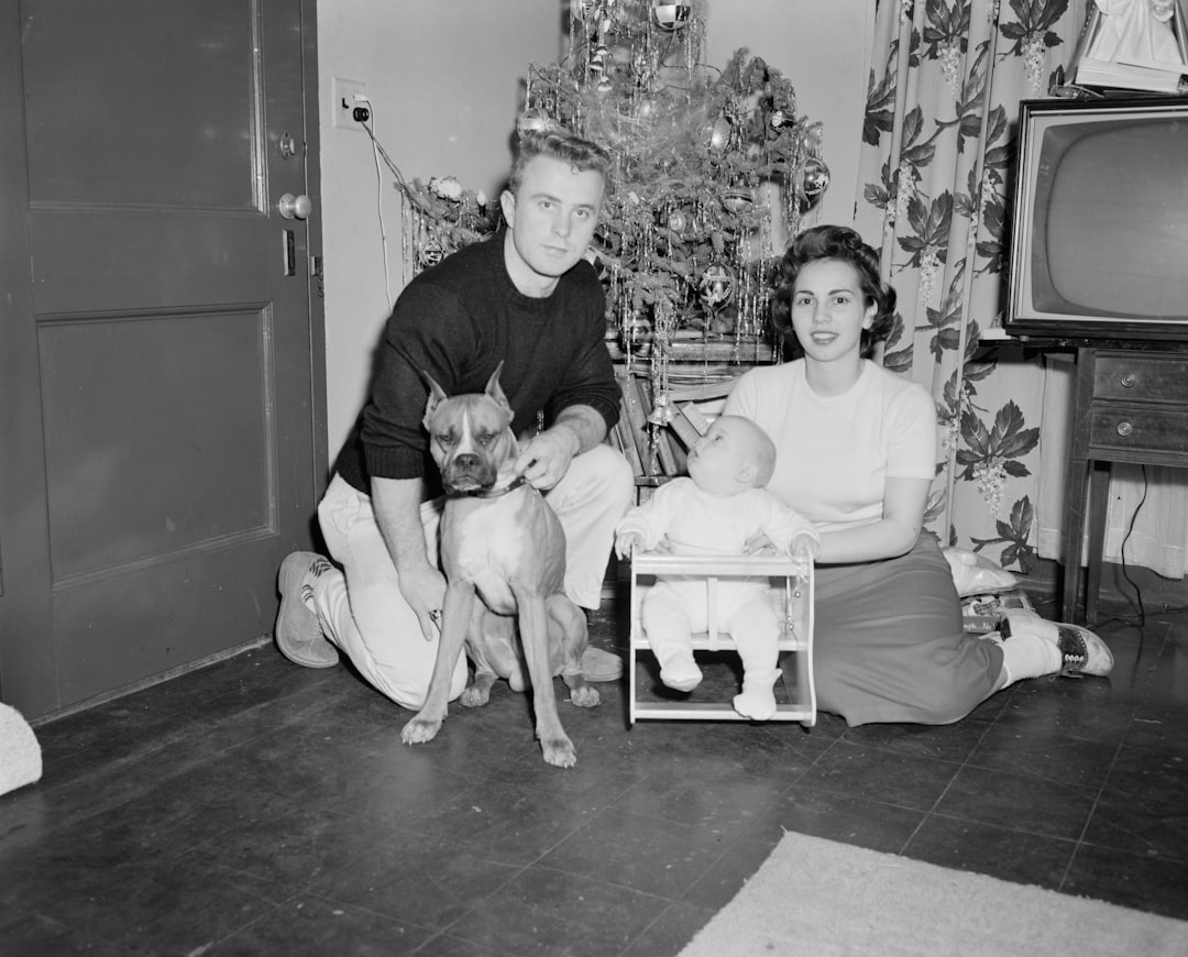 Family in landscape