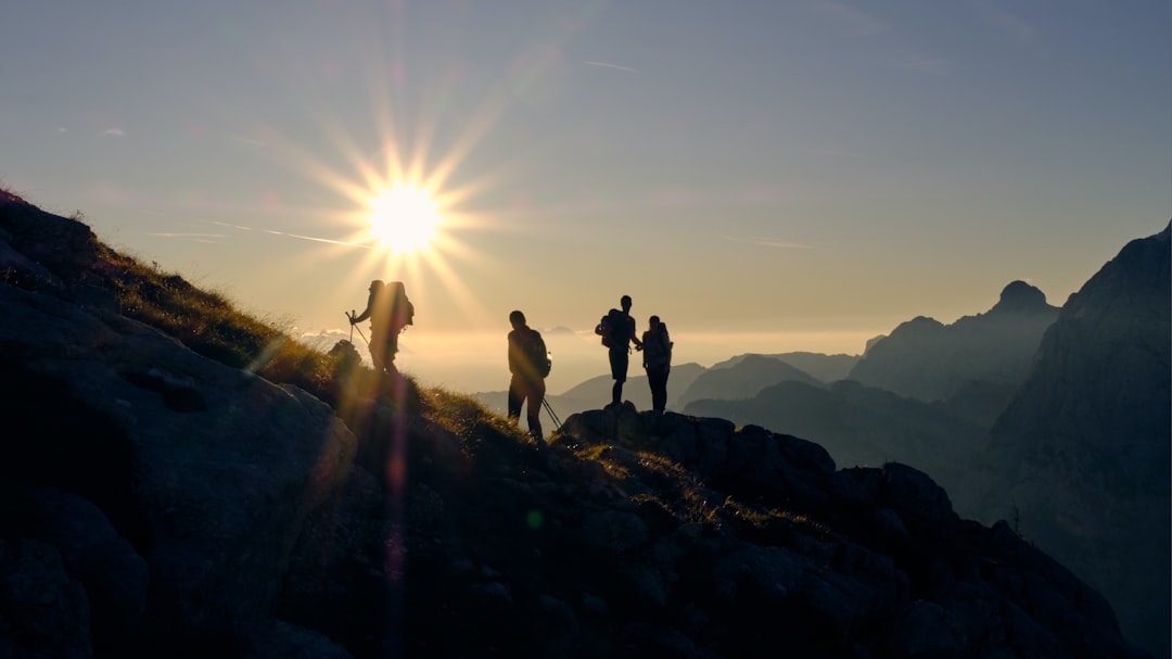 Hiker looking at view