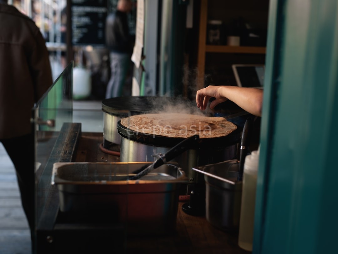 Chef preparing crepes