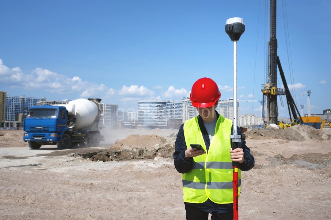 Surveyor in field