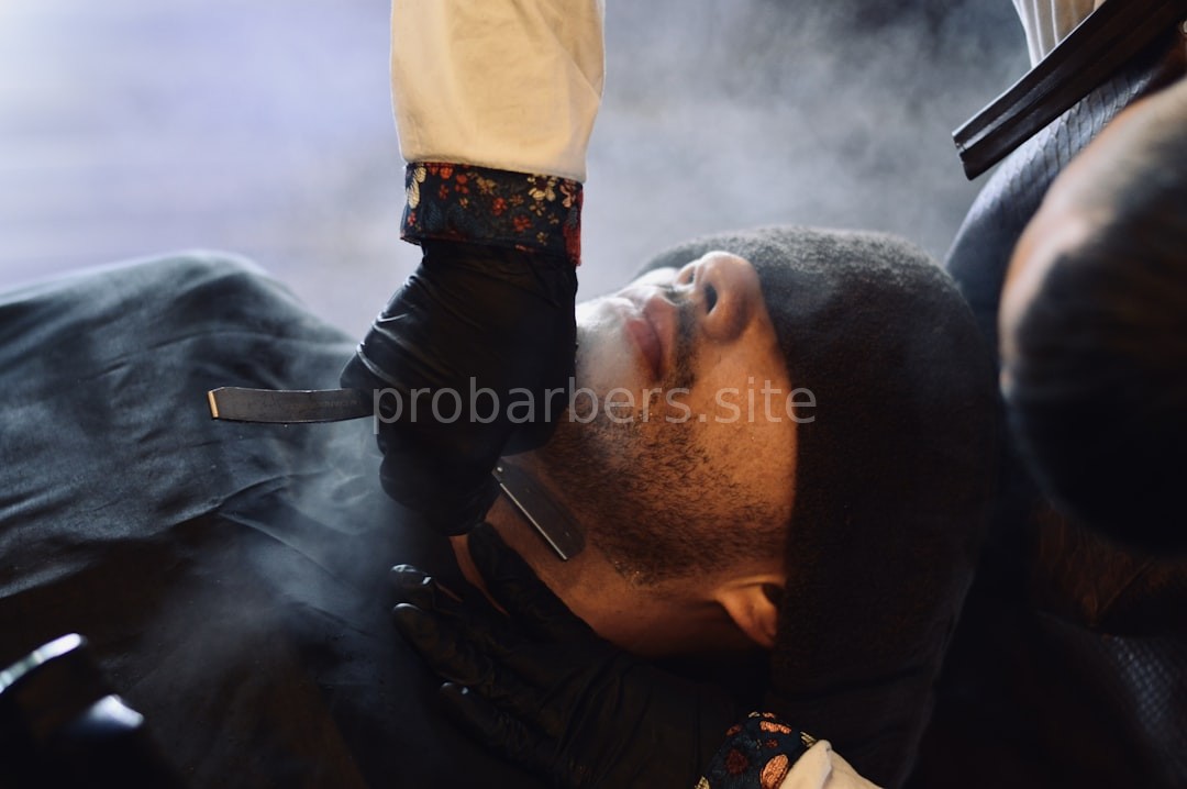 Barber at work