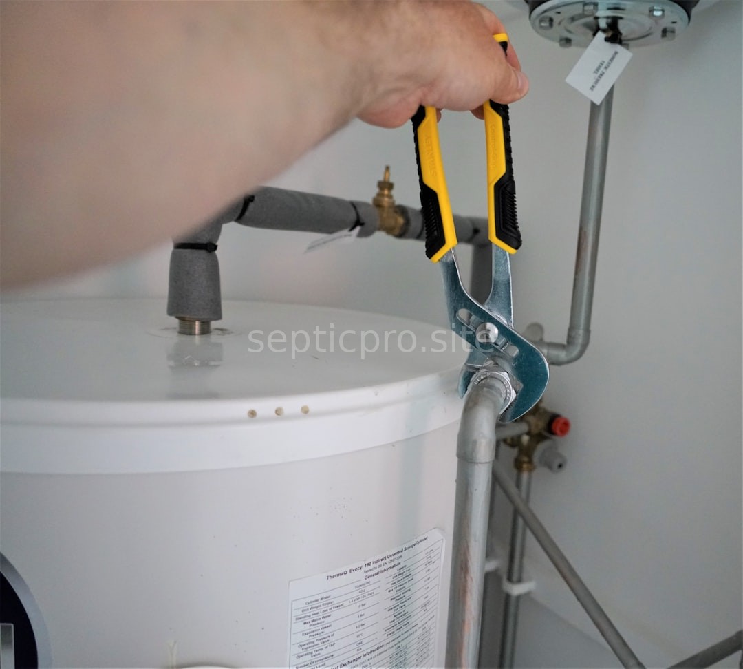 Plumber working