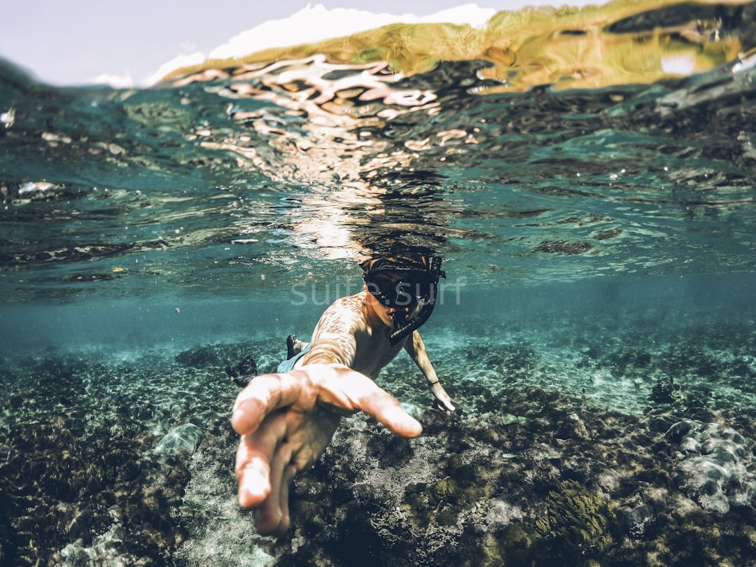 Surfer riding a wave